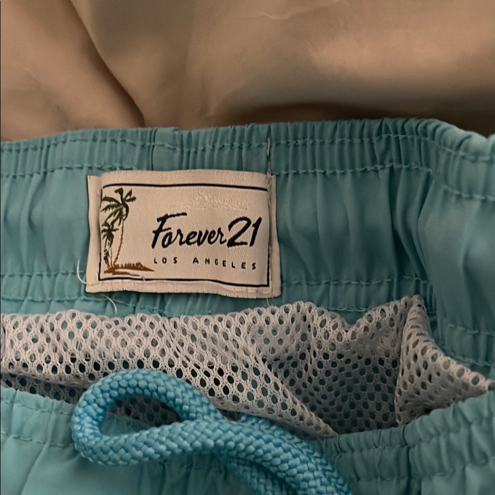 Light Blue Drawstring Shorts - Picture 3 of 3
